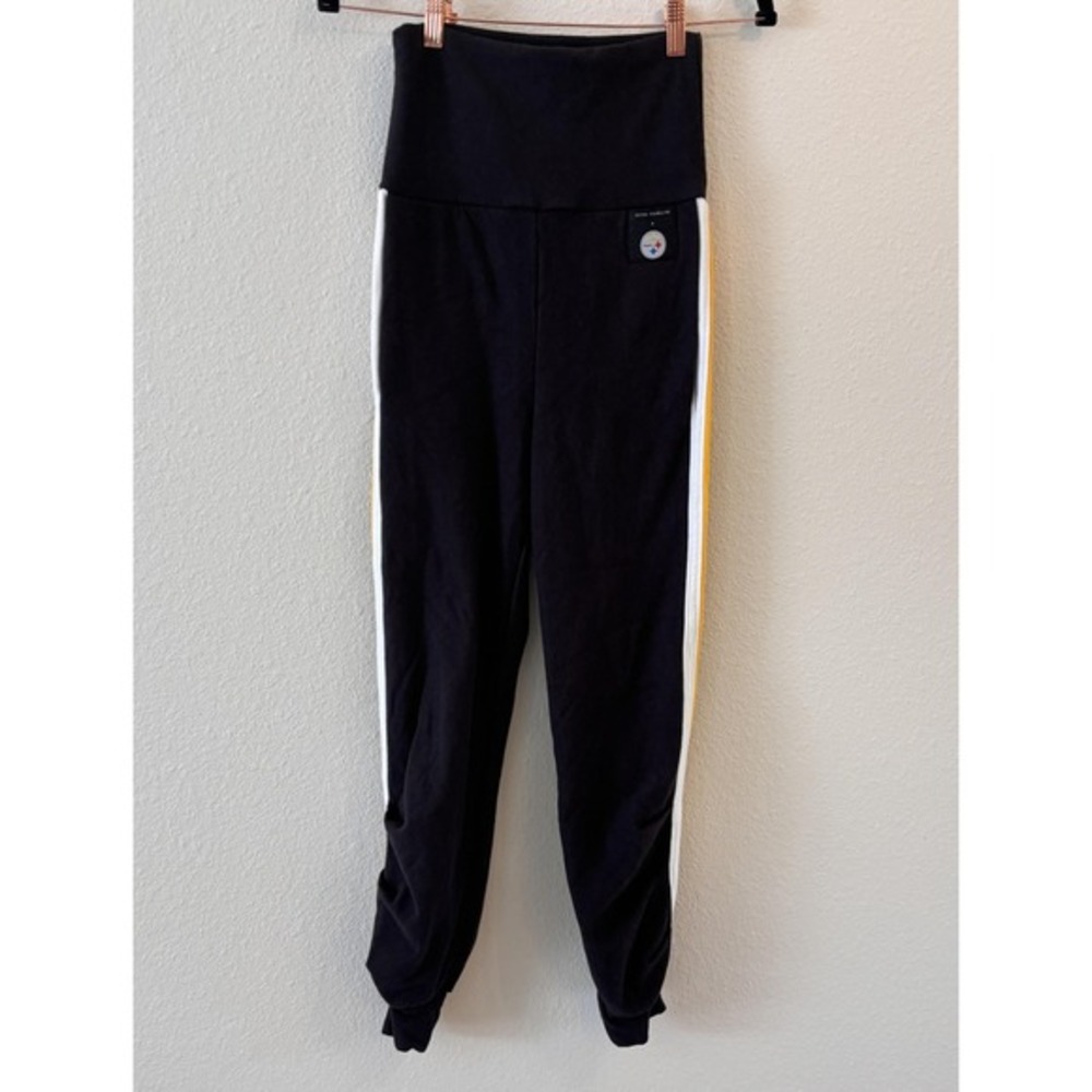 Kiya Tomlin X NFL Pittsburgh Steelers Womens Bamboo‎ Pants High Waist Jogger  XS